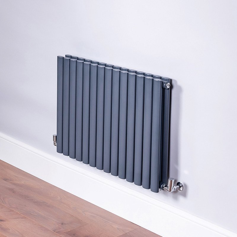 DQ Heating Cove Double Horizontal 550mm x 1003mm Anthracite 3634BTU COVE550/17D-A
