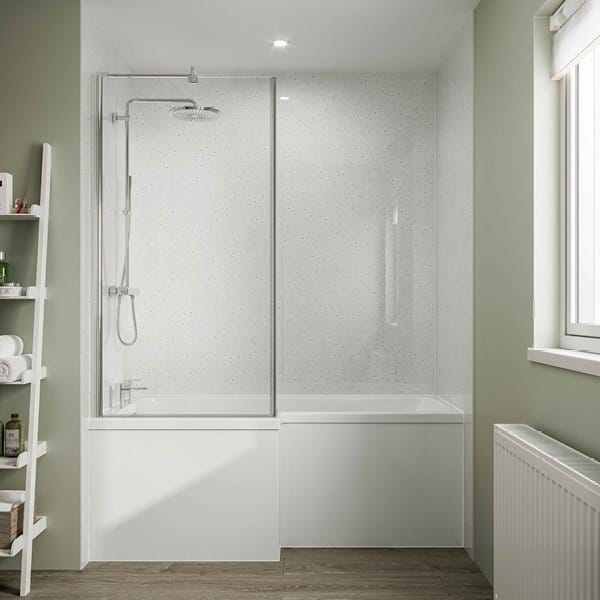 White Snow Classic 2400X1200 Shower Panel
