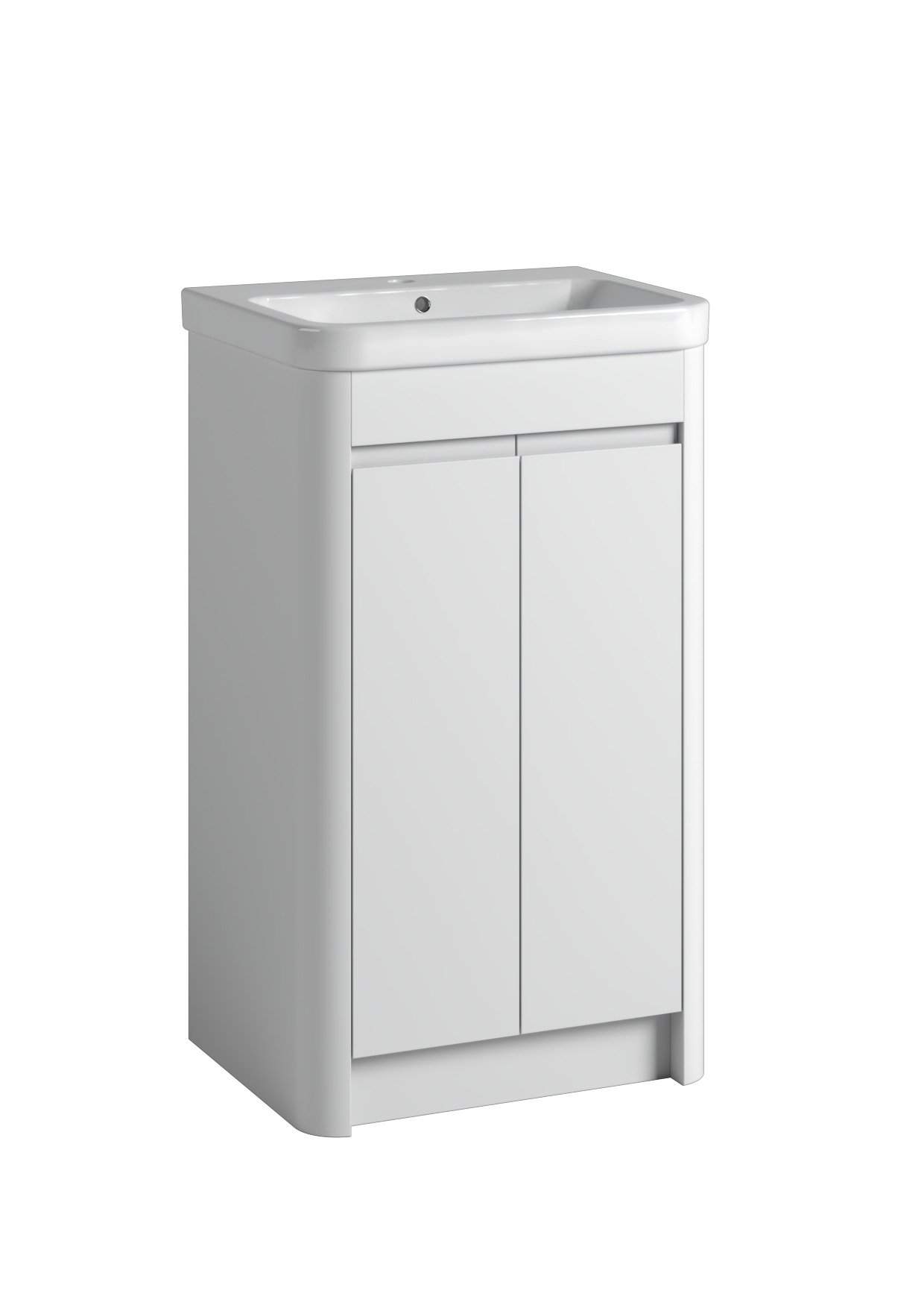 Tucker French Herts 500mm Floor Standing Two Door Basin Unit White