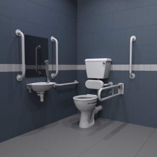 Tucker French White Low Level DOC M Pack, 2 Tap Hole Basin DM215K/WH