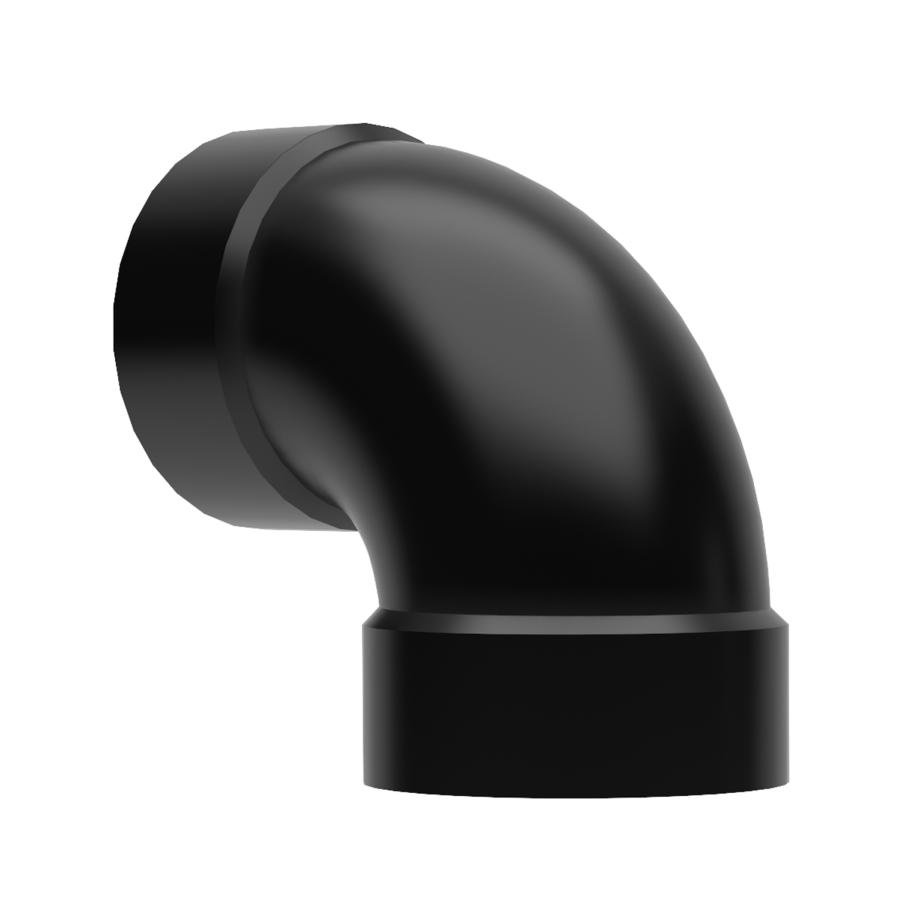 Be Modern 4" Decorative Flue Pipe 90° Black 27243 
