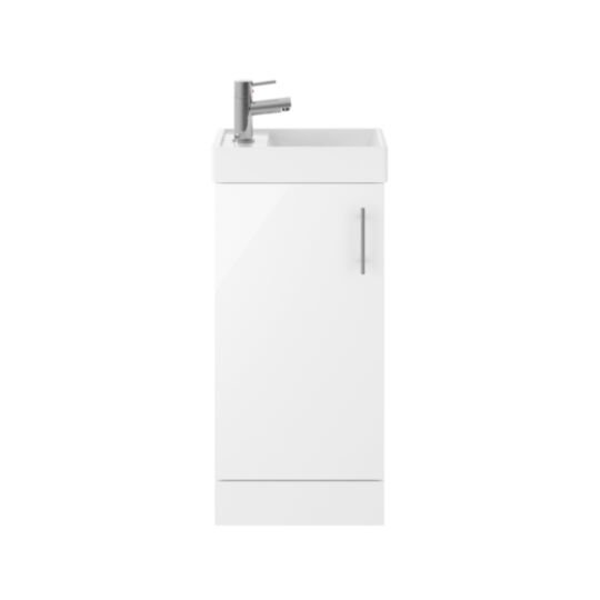 Tucker French Radlett 400mm Single Door Floor Standing Cloakroom Basin Unit