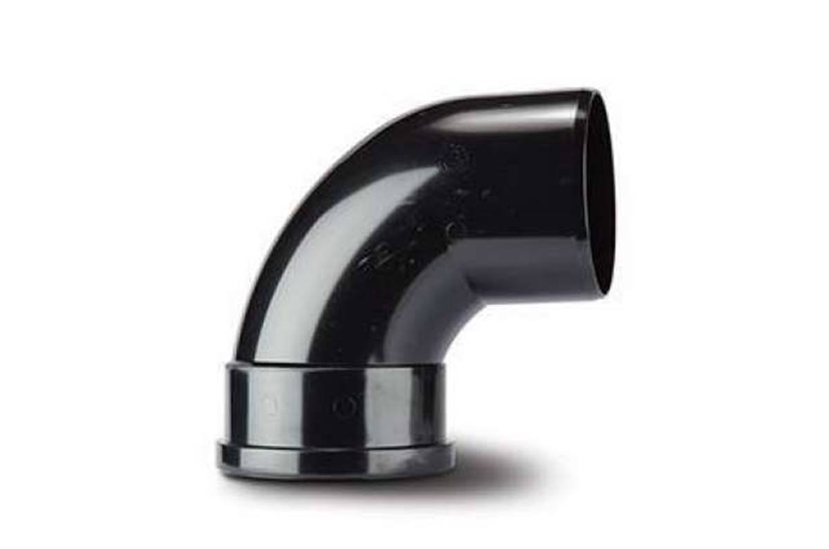Polypipe Single Socket Bend 4in/110mm. 92½° SB409B