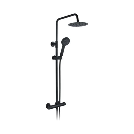 Tucker French Round Twin Outlet Thermostatic Bar Shower Mixer
