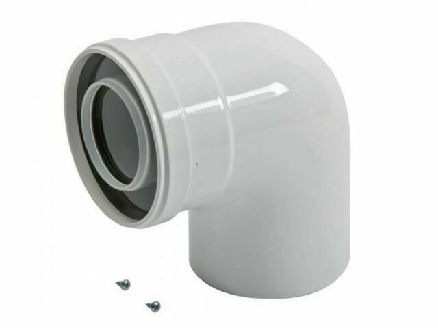 Baxi 93° Multifit Flue Bend with Fixing Screws 720648401
