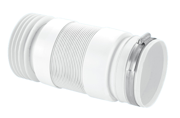 McAlpine 110mm Straight Back to Wall Flexible WC Connector WC-F21R