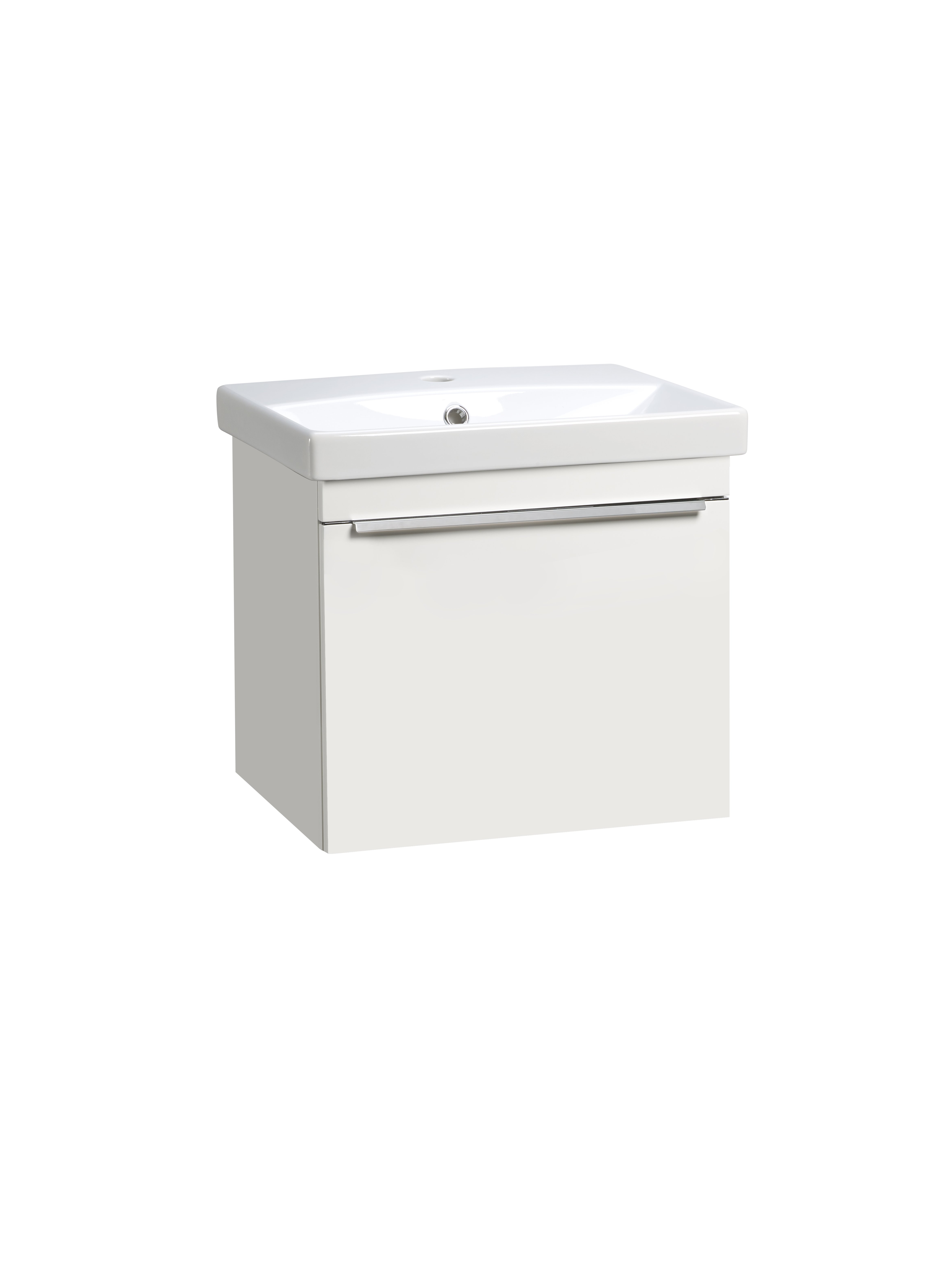 Instinct Andros 500mm Wall Mounted Single Drawer Basin Unit White INST04118107