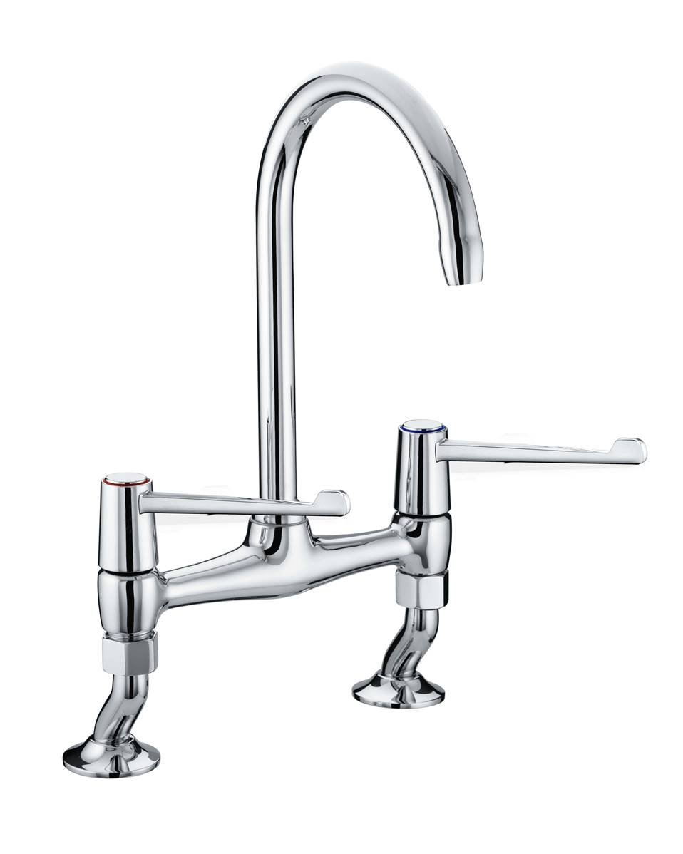 Bristan Value Bridge Sink Mixer with 6" Levers VAL2 BRDSM C 6 CD