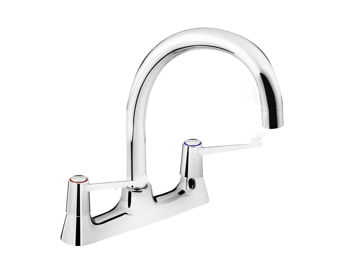 Bristan Value Lever Deck Sink Mixer Tap VAL2 DSM C 6 CD