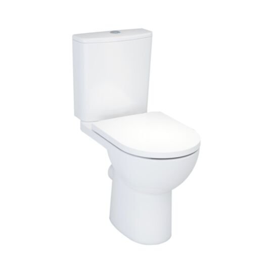 Tucker French Amersham Comfort Height Short Projection Rimless Open Back Close Coupled Pan Pack