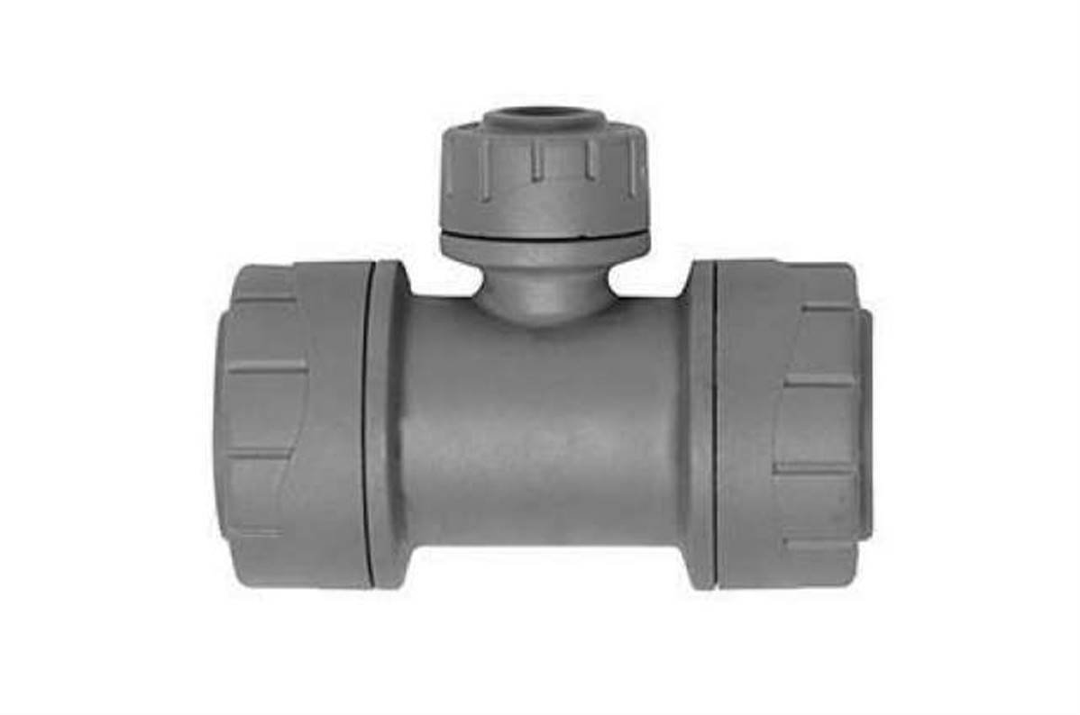 Polypipe PolyPlumb Branch Reduced Tee 28mm x 28mm x 22mm PB1128