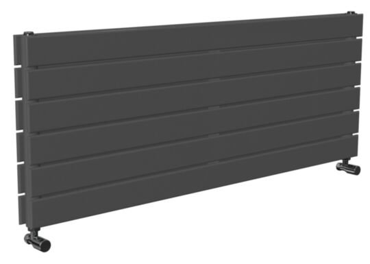 Tucker French 452 x 1200mm Double Panel Anthracite Horizontal Radiator (Heating Only)