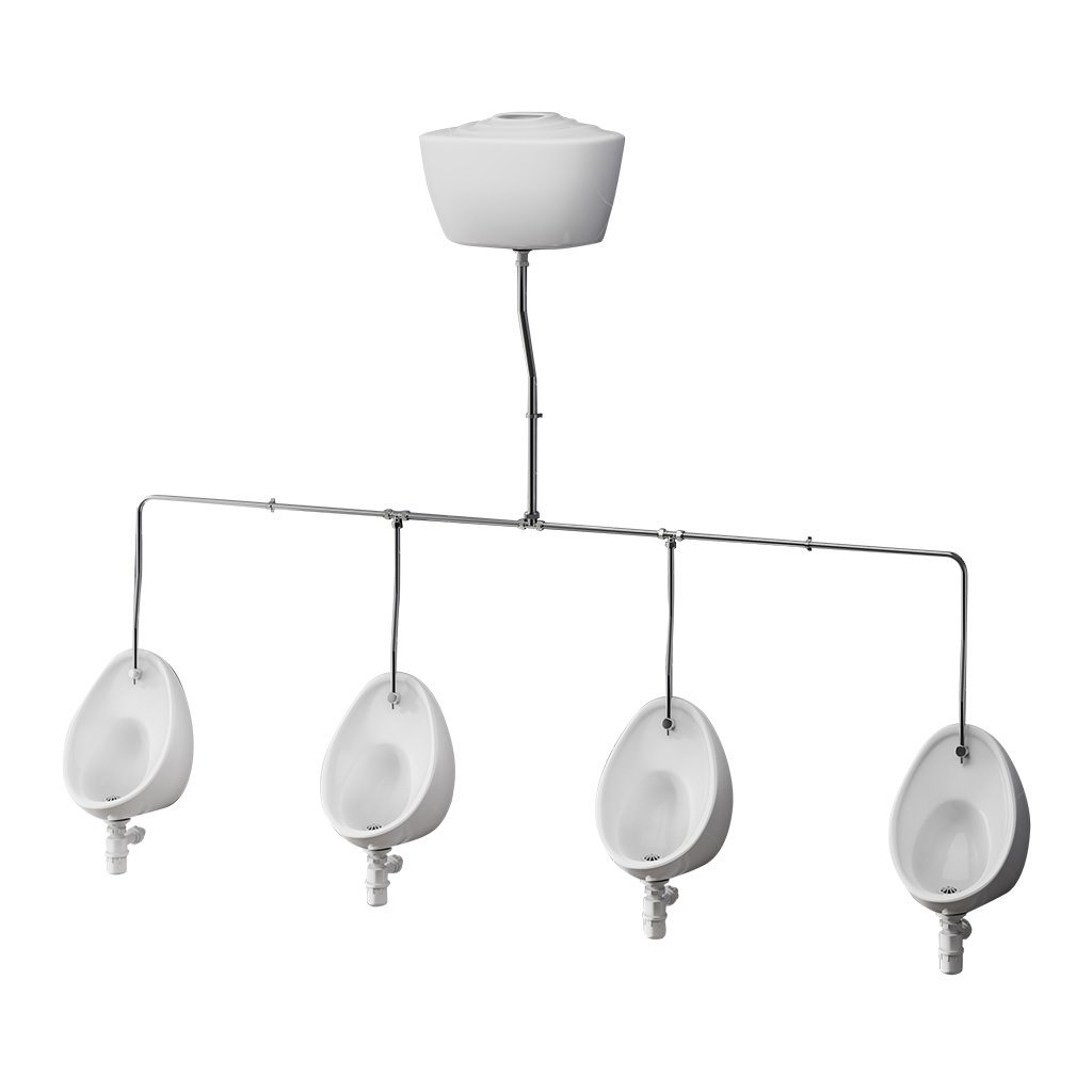 Lecico 400mm Junior Urinal Bowl Four Pack (Urinal / Header Tank / Fixings / Accessories / Pipework)