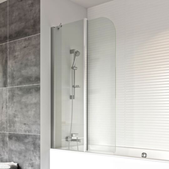 Tucker French 910mm Curved Folding Bath Screen (Right Handed)