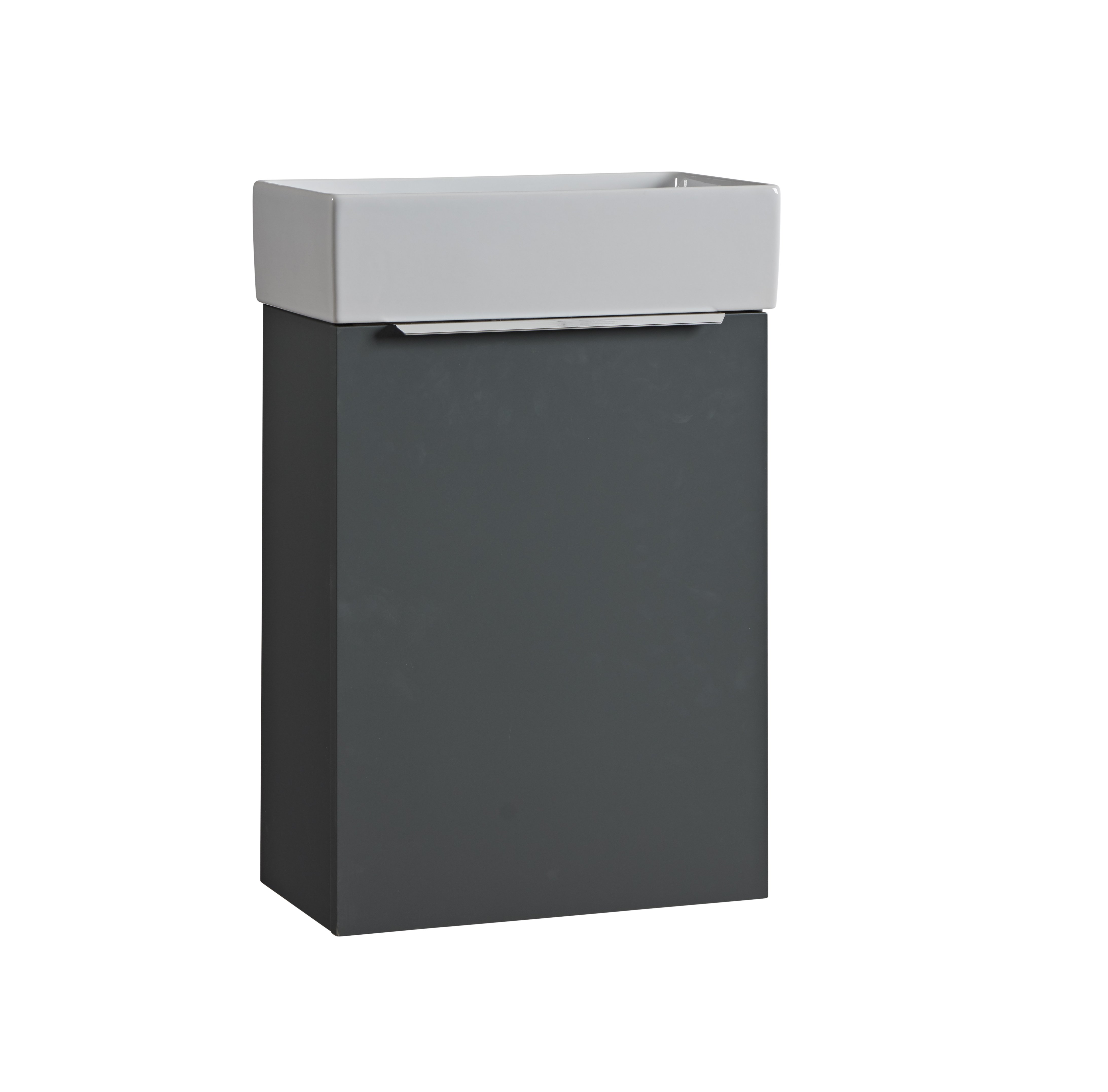 Tucker French Amersham 400mm Wall Mounted Single Door Cloakroom Basin Unit Willow