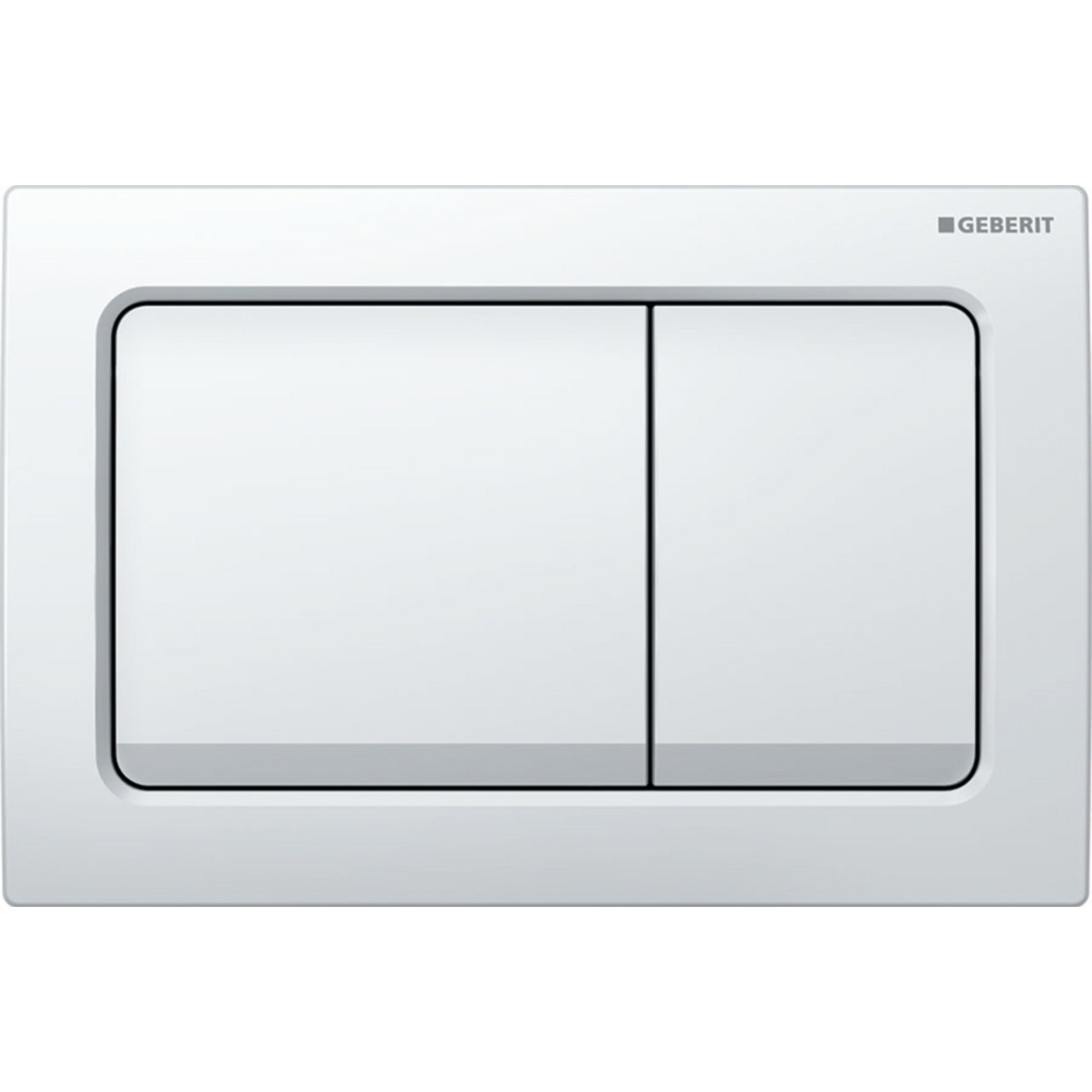 Geberit Alpha01 Square Dual Flush Plate - White 115.055.11.1