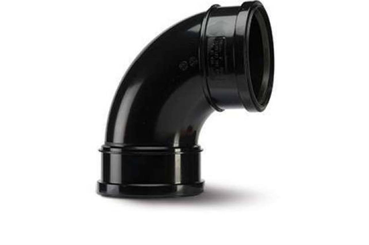 Polypipe Double Socket Bend 4in/110mm. 92½° Double Socket SB417B