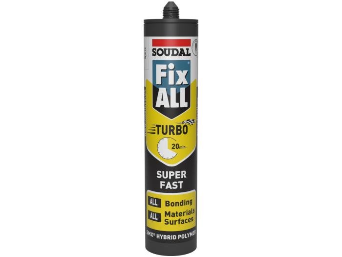 Soudal Fix All Turbo Sealant and Adhesive 290ml White 122236