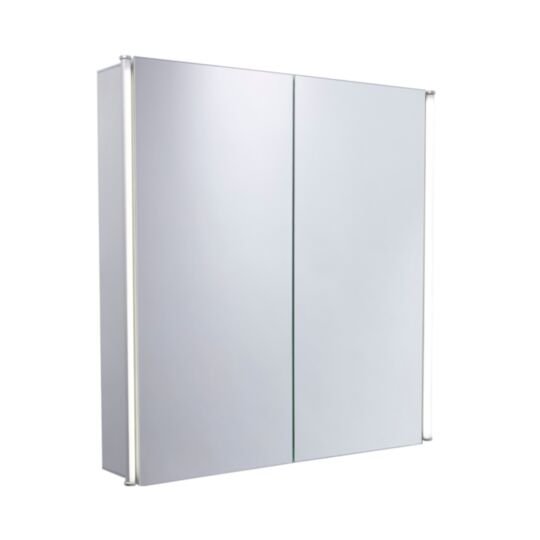Tucker French Banstead 650 x 650 x 136mm Double Door LED Illuminated Mirror Cabinet (With Intergrated Charging Socket)