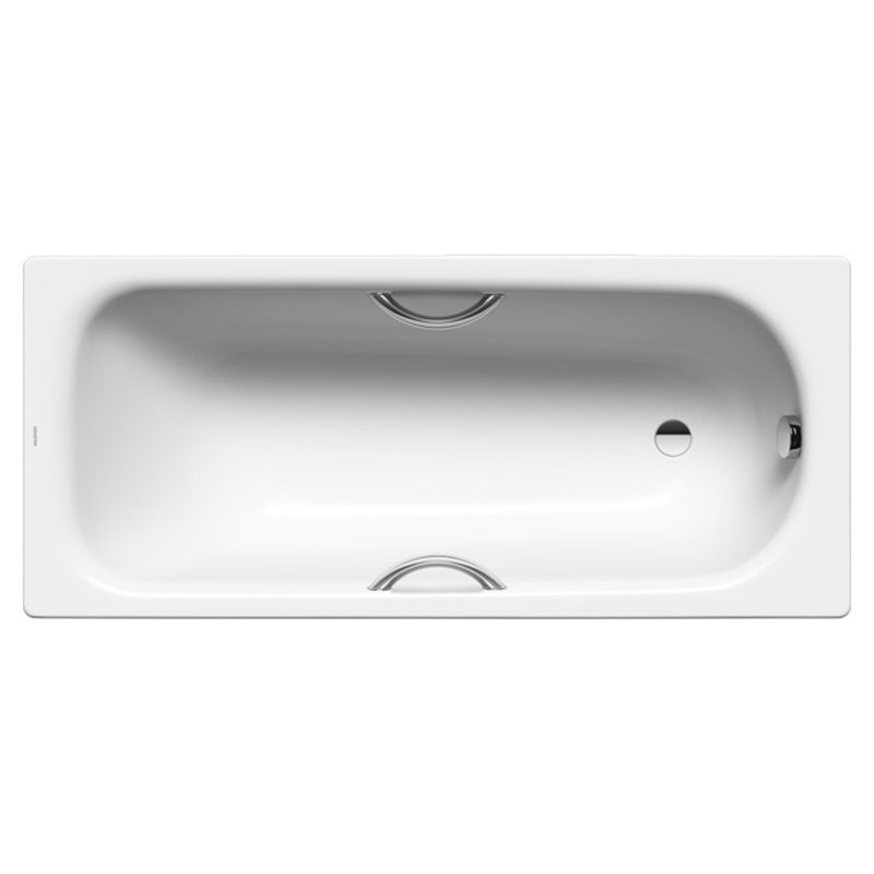 Kaldewei 1600 x 700mm Saniform Twin Grip Anti Slip Bath White BS06101TGAS