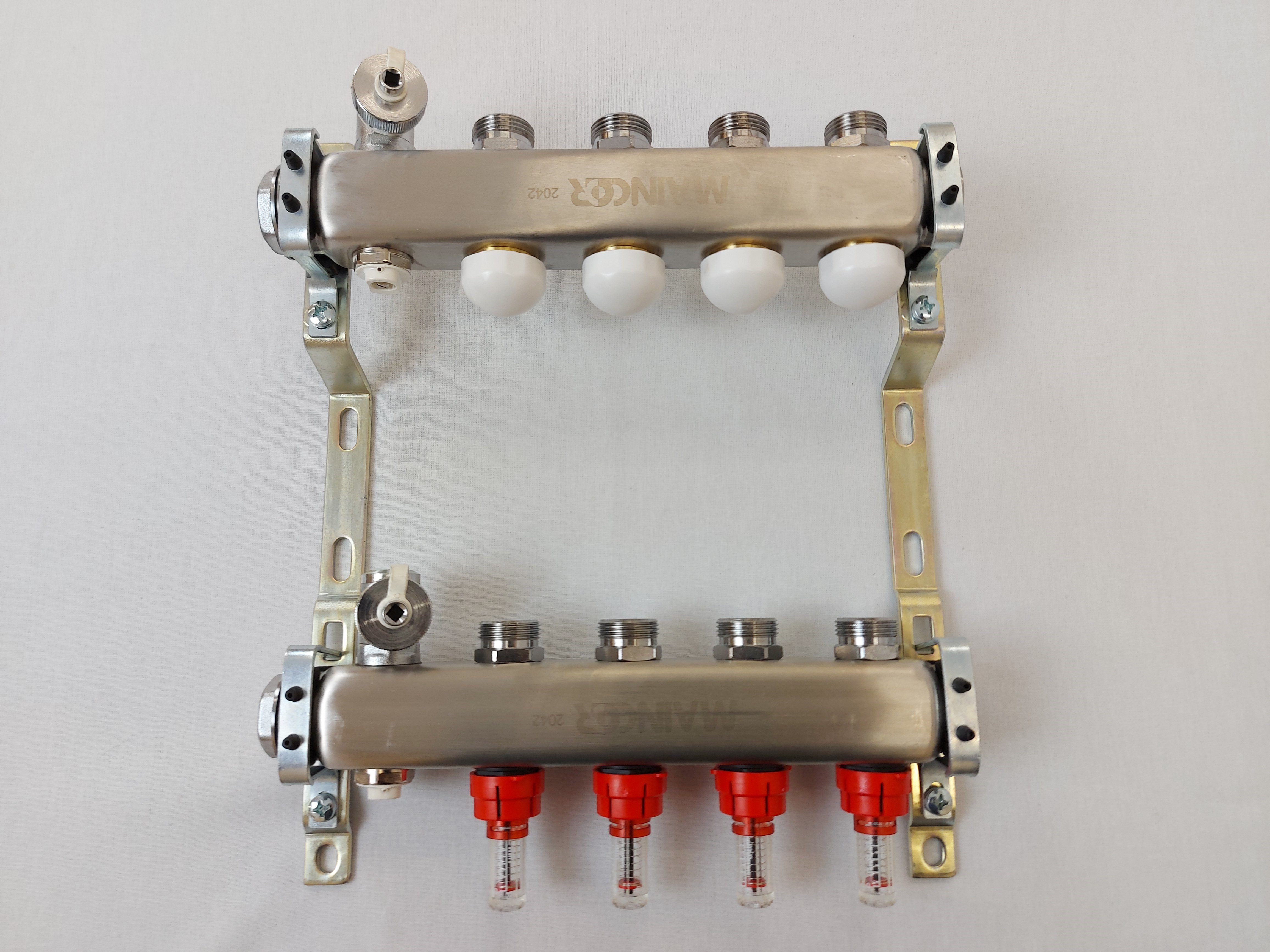 Maincor UFH 3 Port Manifold with Flow meters