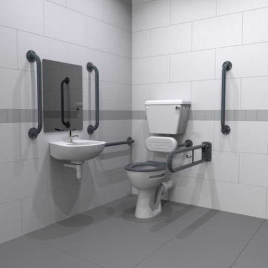 Tucker French Dark Grey Low Level DM215K, 1 Tap Hole Basin DM215K/1TH/DG