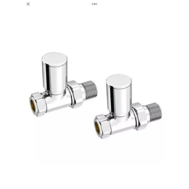Inta Modern Straight Radiator Valves 15mm - 1024cp