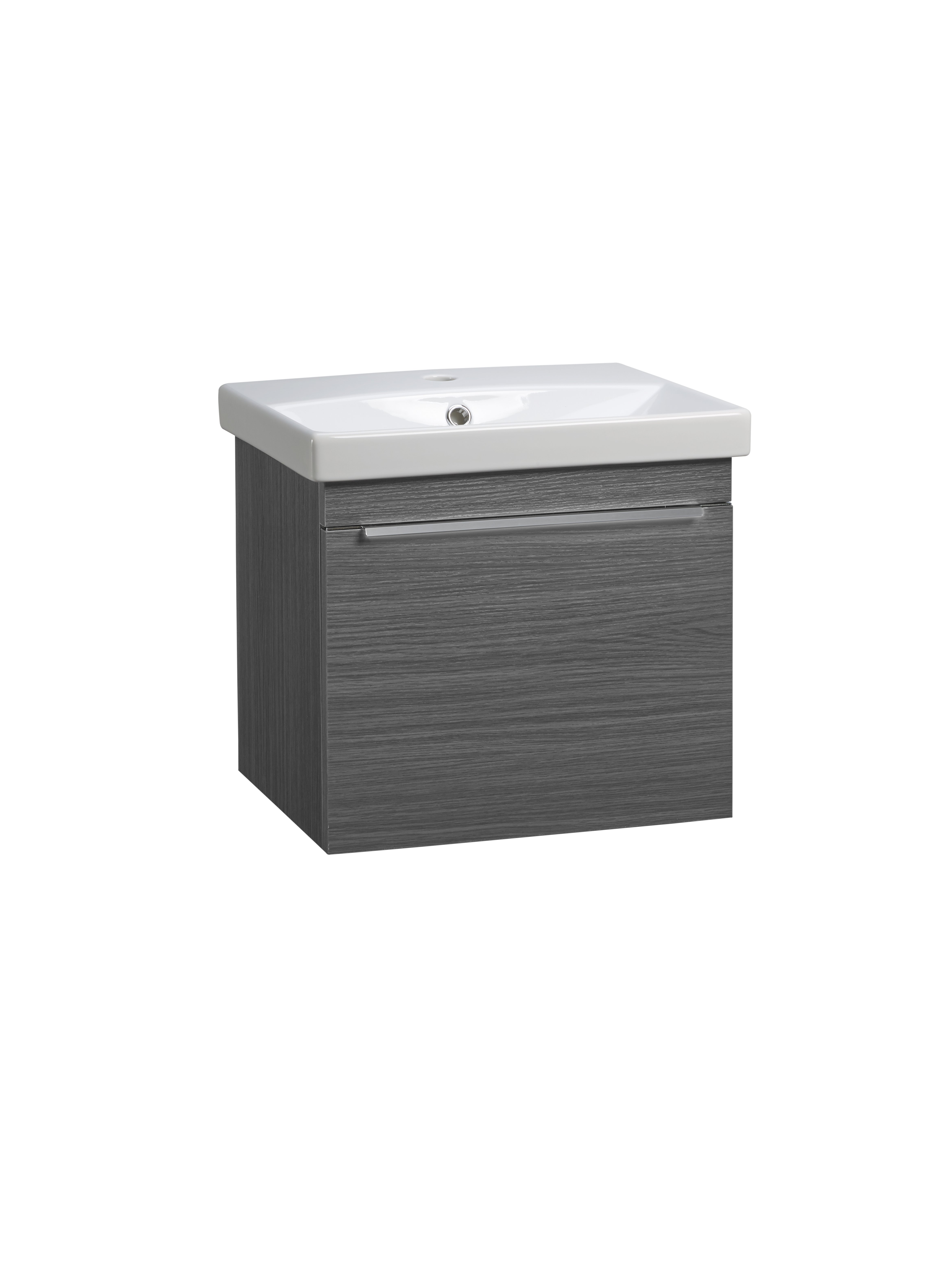 Instinct Andros 500mm Wall Mounted Single Drawer Basin Unit Basalt Wood INST04118110