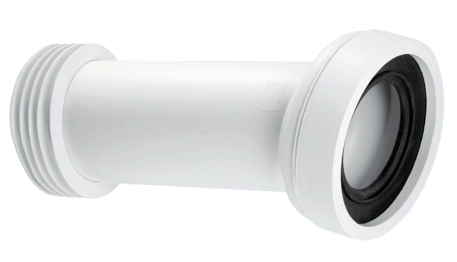 McAlpine 97-107mm Inlet 14 Degree Angle Adjustable Length Rigid WC Connector WC-CON7