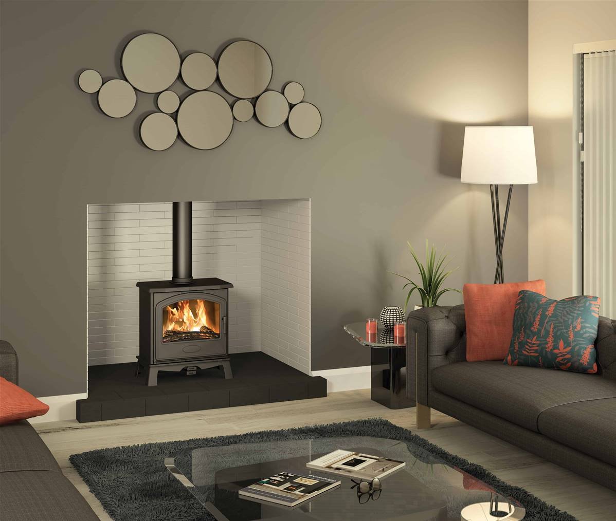 Be Modern Broseley Hereford 5 SE Widescreen Multifuel Stove 26972 