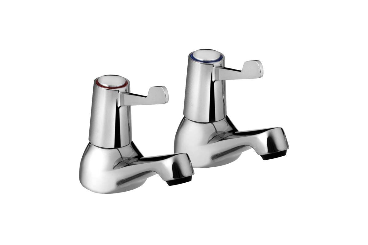 Bristan Lever Chrome Plated Basin Taps with Ceramic Disc Valves VAL2 1/2 C CD