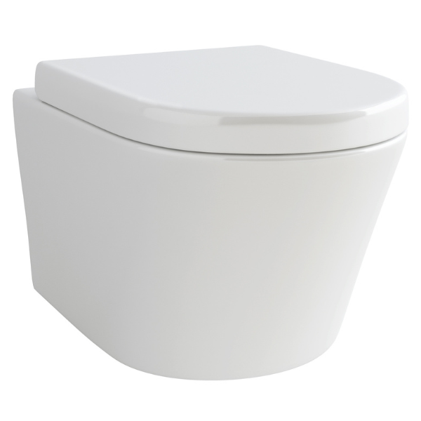 Tucker French Wave Short Projection Rimless Wall Hung Pan