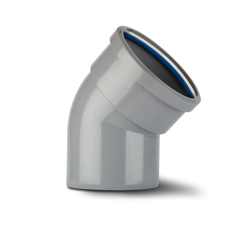 Polypipe 110mm 135 Degree Single Socket Bend Grey
