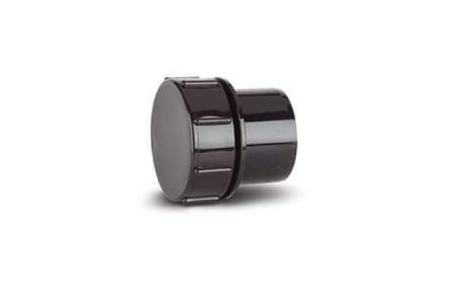 Polypipe 50mm Screwed Access Plug Black