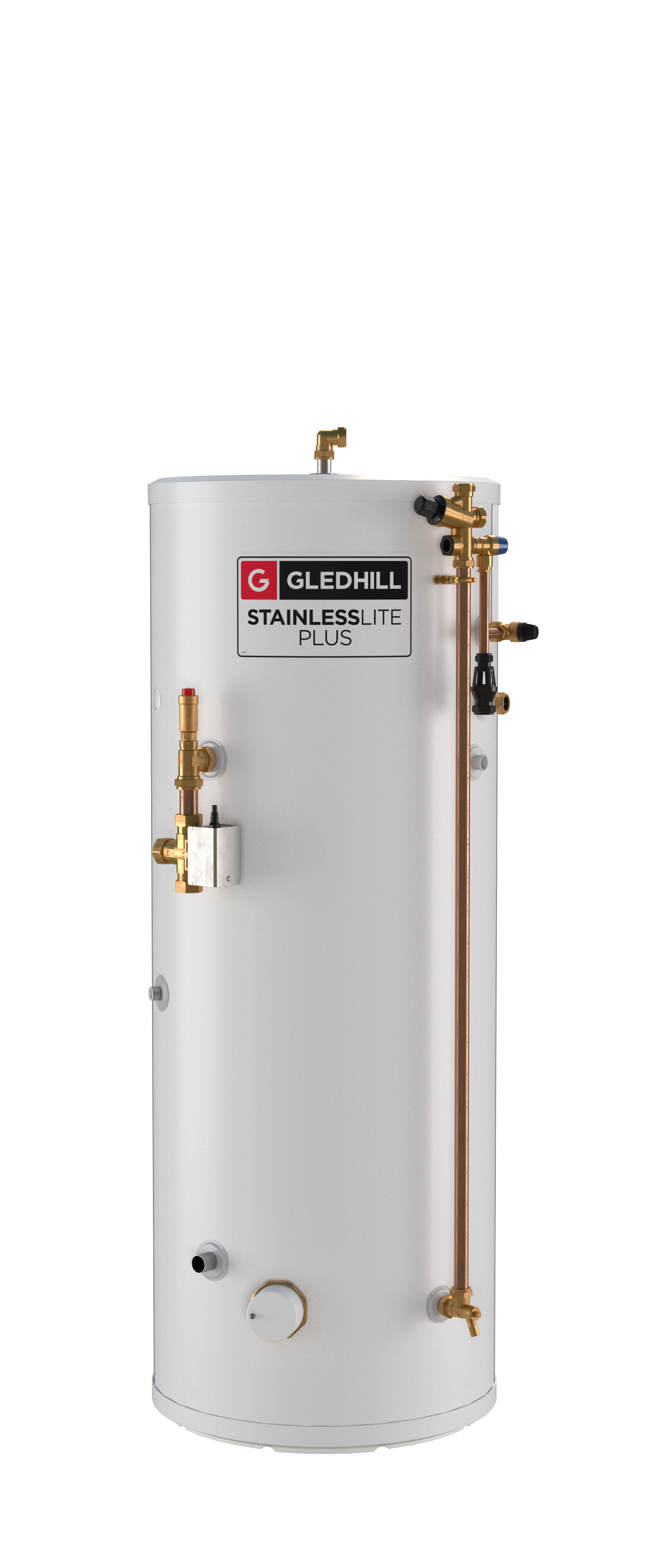 Gledhill StainlessLite Plus 210L Heat Pump Pre Plumbed Cylinder PLUHP210BPP