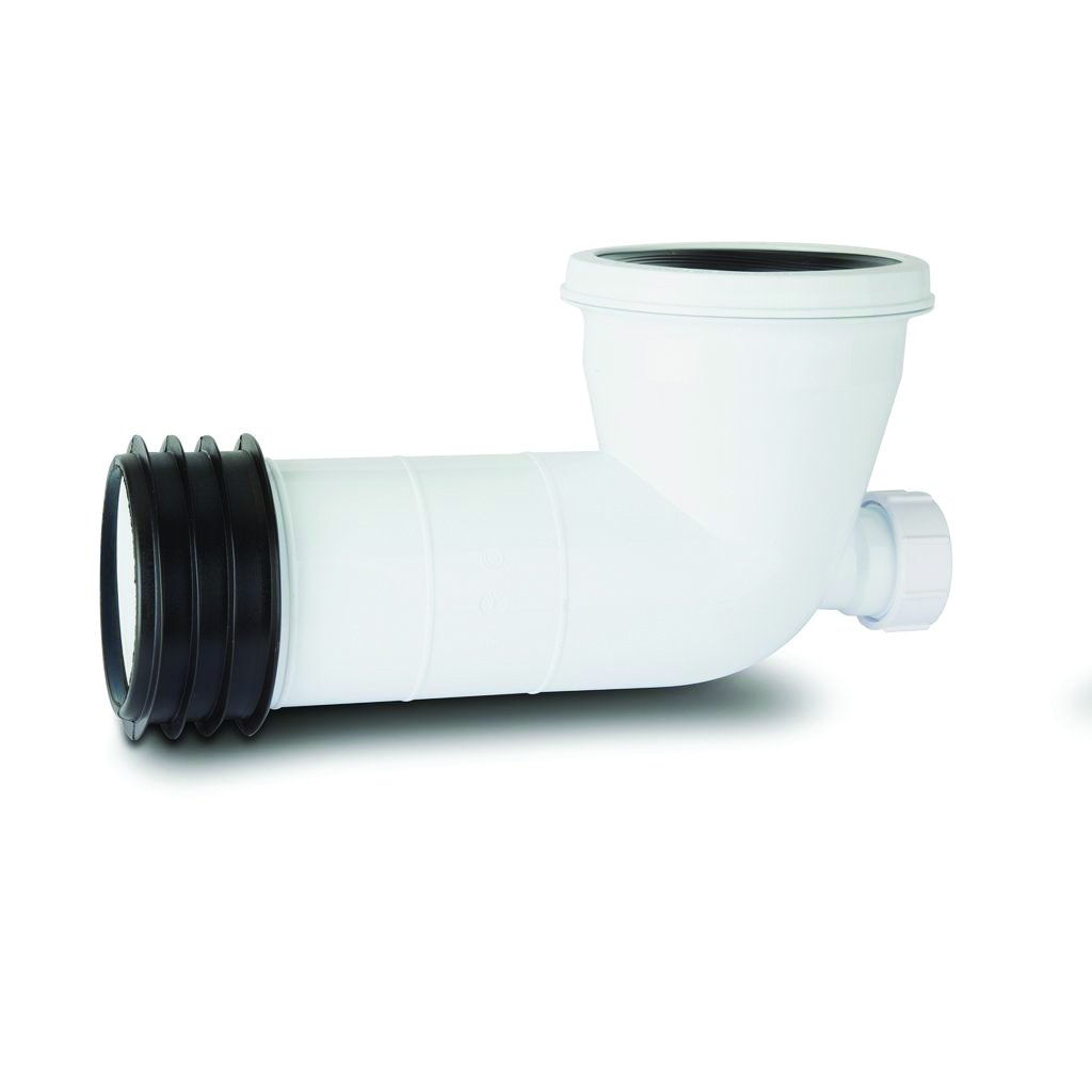 Polypipe KwickFit 90 Degree 4"/110mm Pan Connector and 32mm Boss