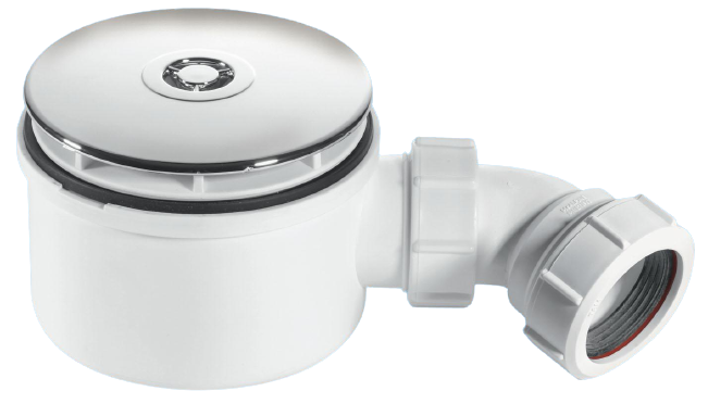 McAlpine 90mm Shallow Shower Trap - 70mm High CP Plastic ST90CP10-70