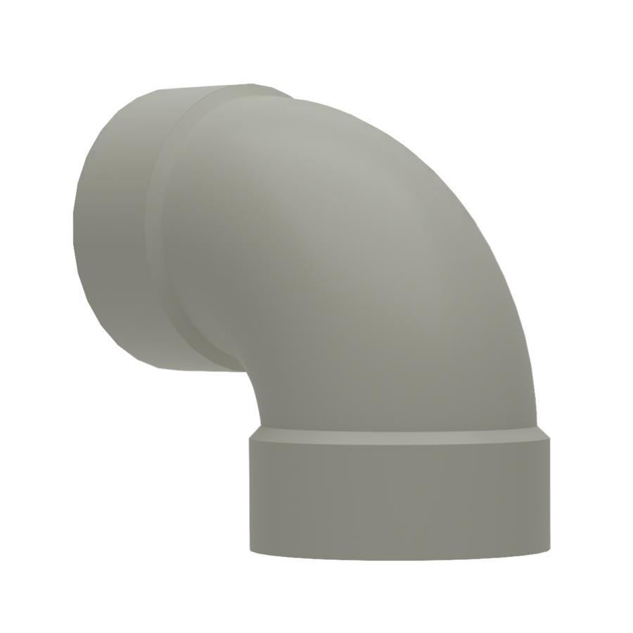 Be Modern 4" Decorative Flue Pipe 90° French Grey 27278 