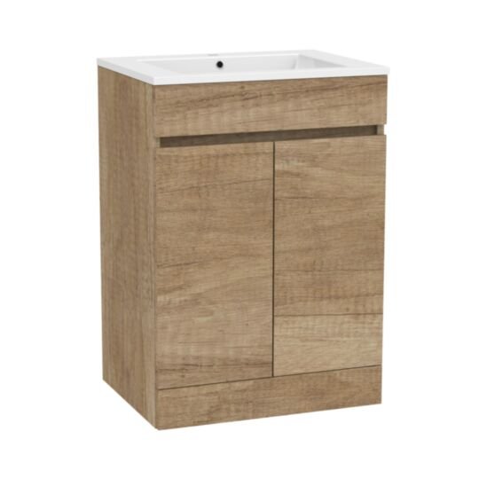 Tucker French Chiltern 600mm Floor Standing Two Door Basin Unit Nebraska Oak