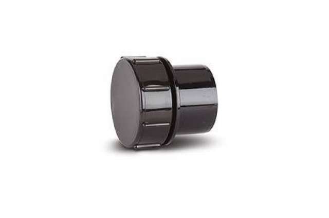 Polypipe 40mm Screwed Access Plug Black