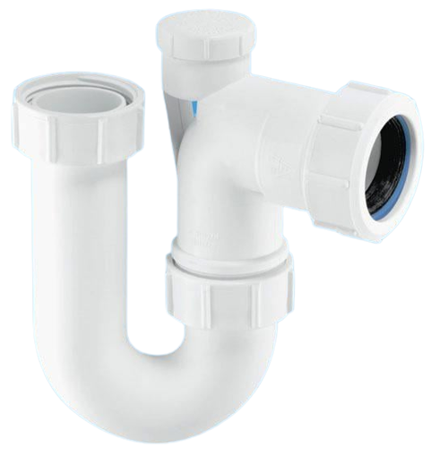 McAlpine 1 1/2" x 75mm Tubular Swivel Anti-Syphon 'P' Trap SC10V