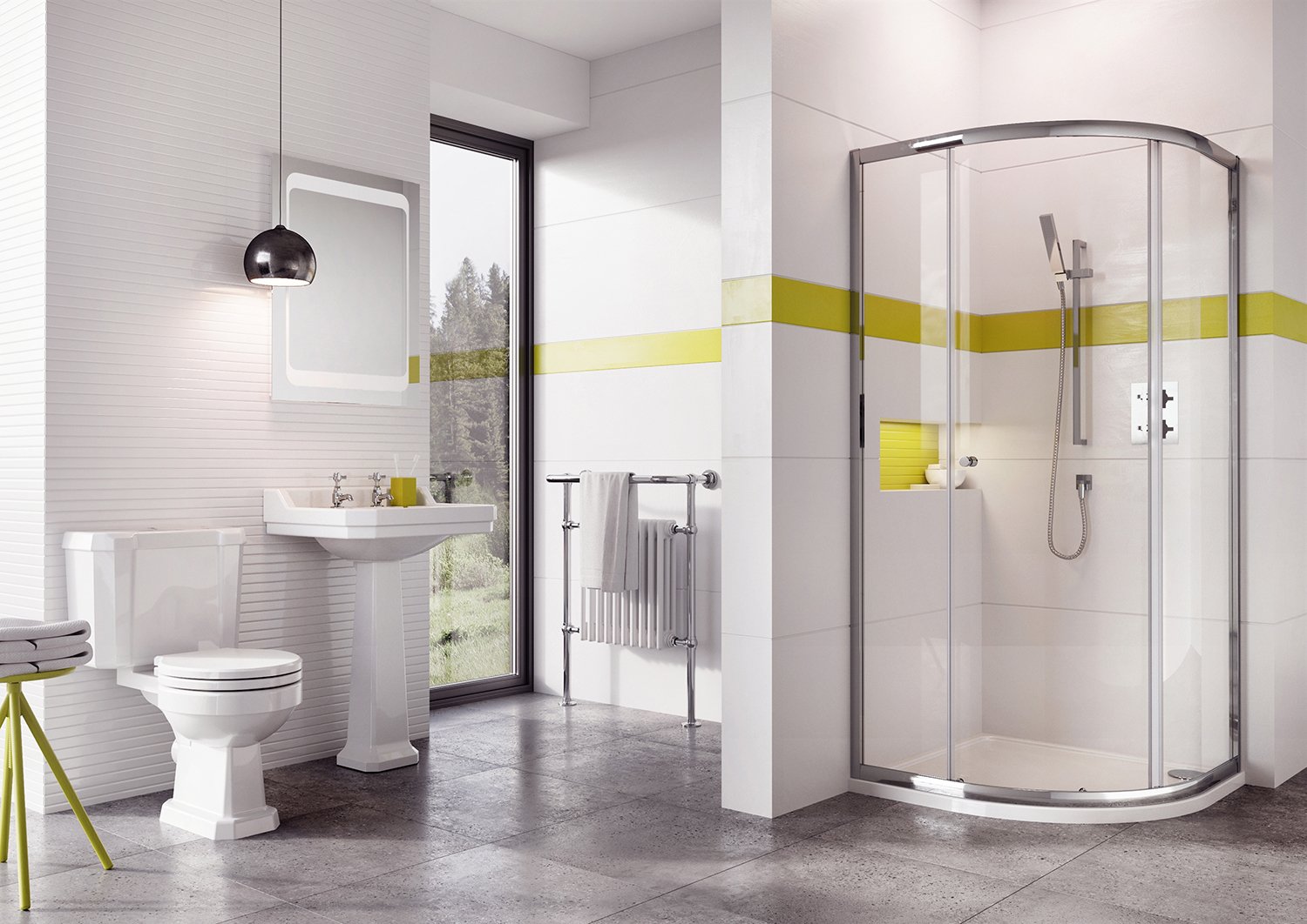Instinct 6 Single Door Quadrant Enclosure 900mm V2INSQ9CS
