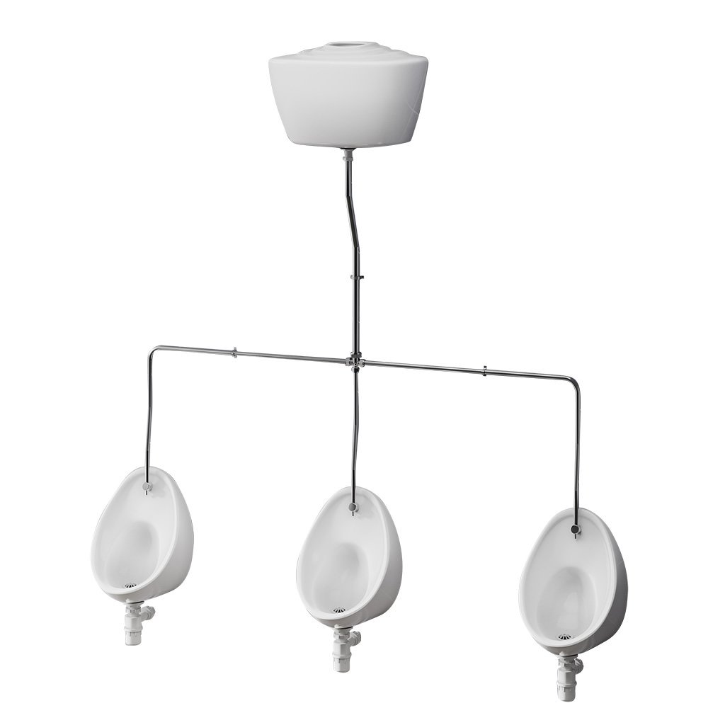 Lecico 500mm Urinal Bowl Three Pack (Urinal / Header Tank / Fixings / Accessories / Pipework)