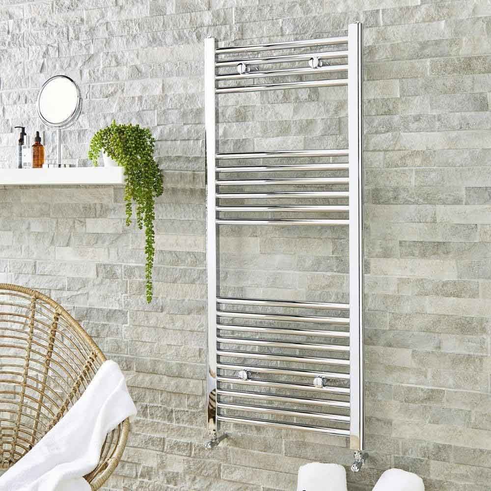 K Rail 600x1000mm 22mm Straight Towel Rail Chrome BTU 1409 STR610C