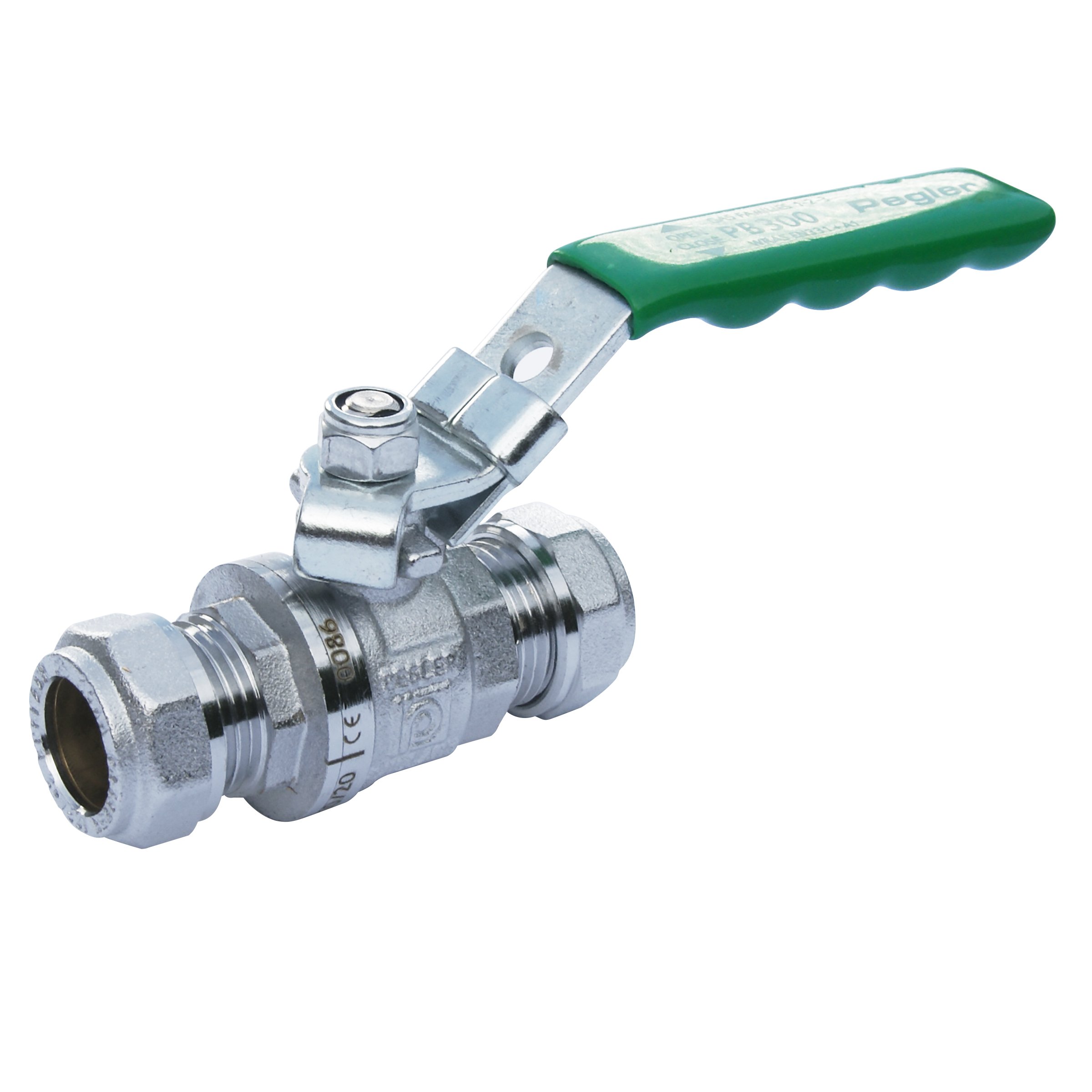 Prestex 15mm Lever B/Valve Green Handle