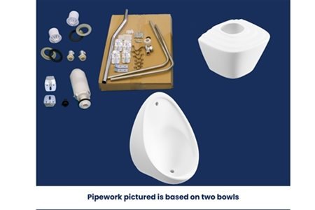 Lecico 50cm Urinal Set (1 Bowl) UR50BOX1TOGO