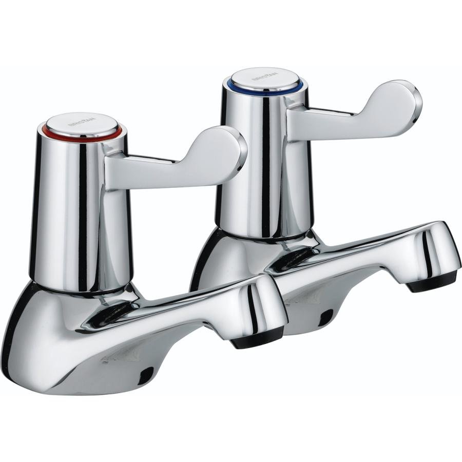 Bristan Chrome Plated Lever Bath Taps with Ceramic Disc Valves VAL 3/4 C CD