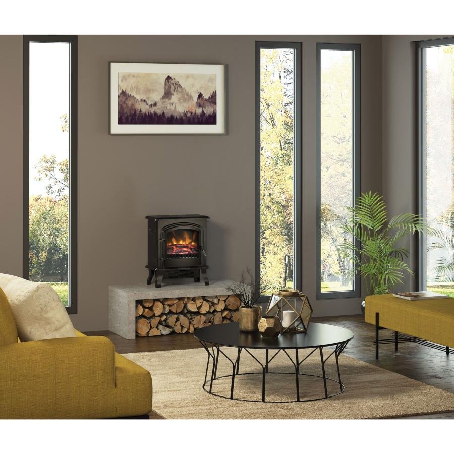 Be Modern Colman Electric Stove in Matt Black Finish 19356 