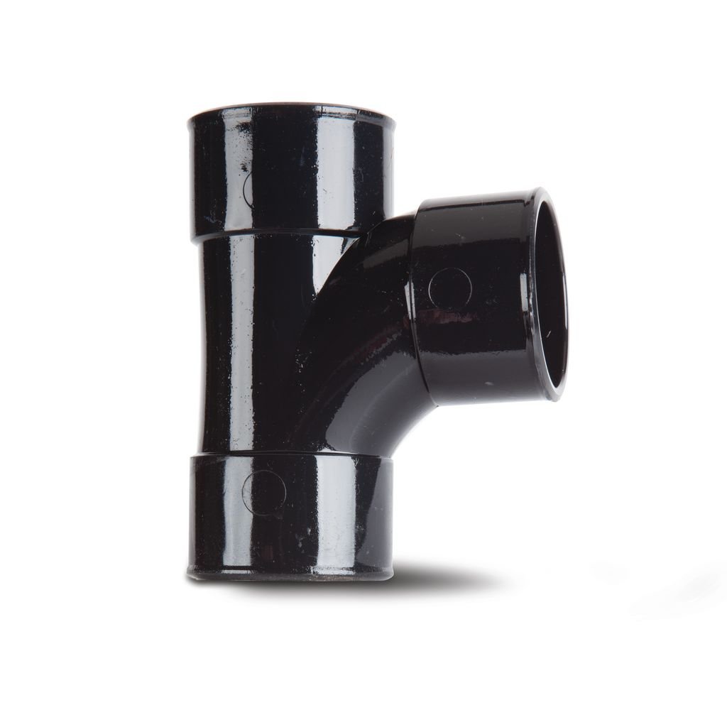 Polypipe 40mm 92.5 Degree Swept Tee Black