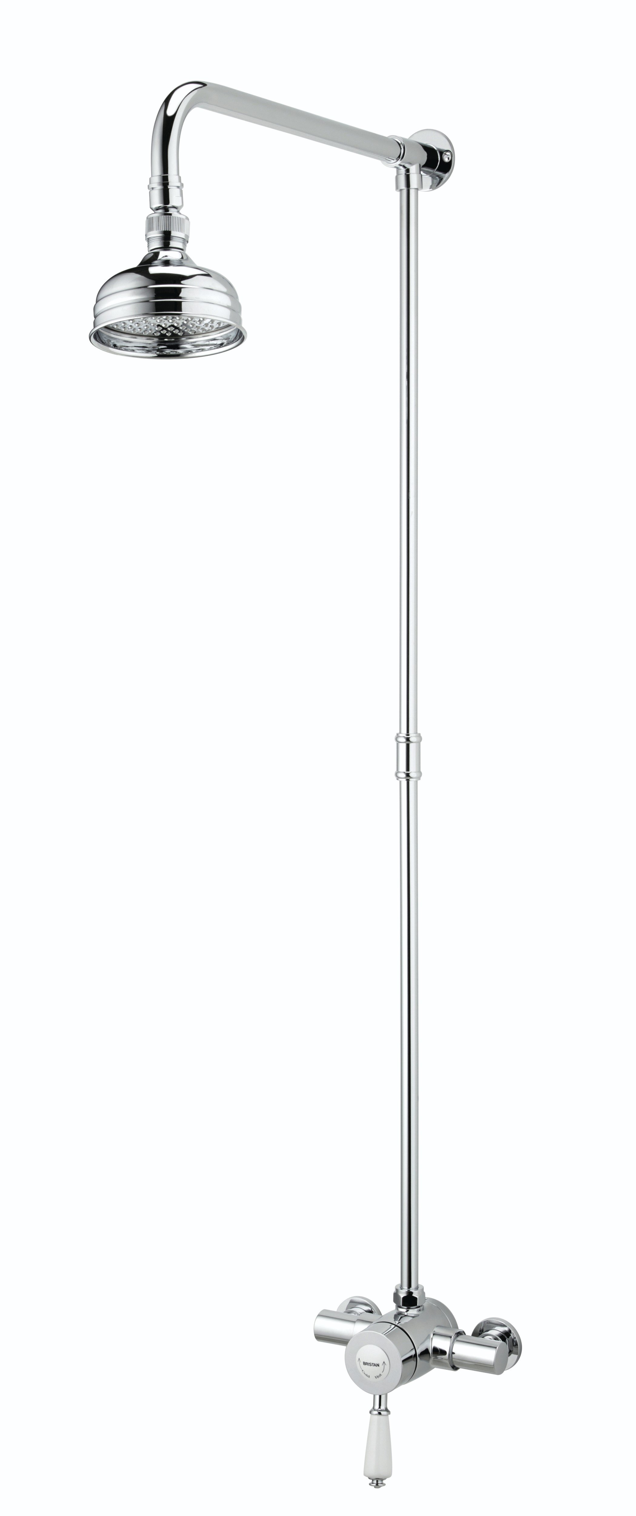 Bristan Colonial2 Thermostatic Shower Valve with Rigid Riser Chrome
